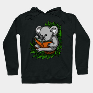 Koala Bear Book Lover Hoodie