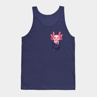 Pocket Cute Axolotl Tank Top