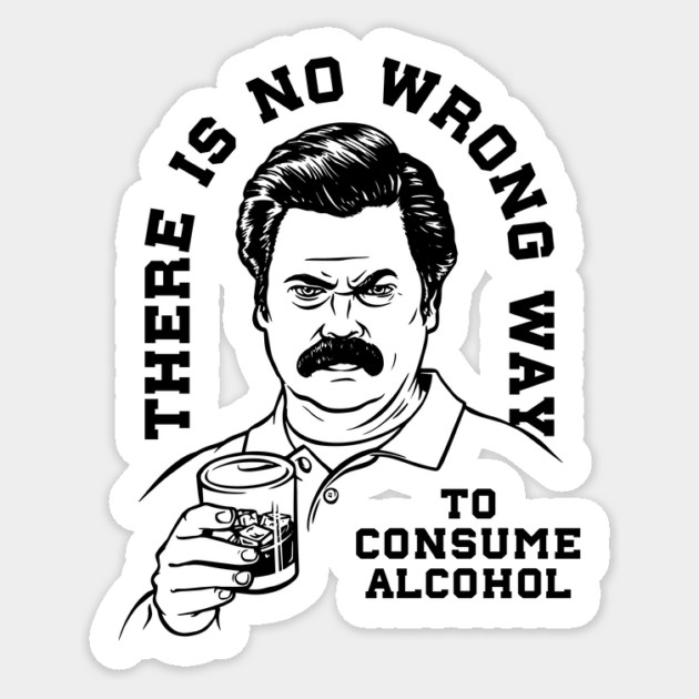 Ron Swanson Sticker by stayfrostybro