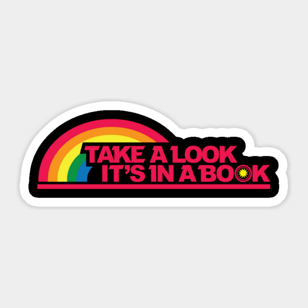 Reading Rainbow Take a look it's in a book Sticker by stayfrostybro