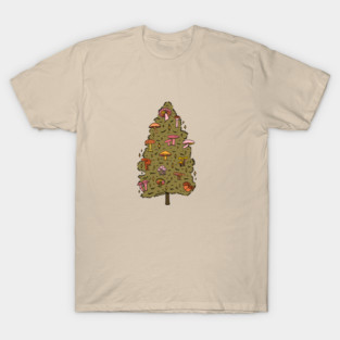 Mushroom Christmas Tree T-Shirt