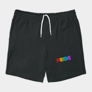 Pride Rainbow Neon Text Shorts