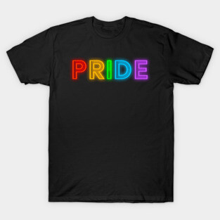 Pride Rainbow Neon Text T-Shirt