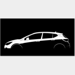 Opel Astra (K) Silhouette Posters and Art
