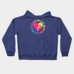 Music Is Life (Circle) Kids Hoodie