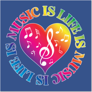 Music Is Life (Circle) Posters and Art