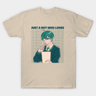 Just a Boy Who Loves Anime & Sketching Japanese Otaku Artist T-Shirt