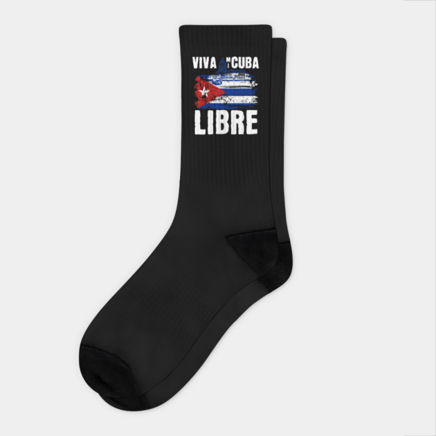 Viva Mi Cuba Libre La Habana Capitol & Cuban Flag Socks by creative
