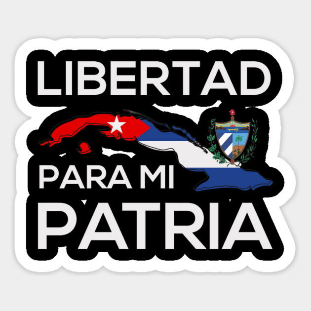 Libertad Para Mi Patria Cuban Map, Flag & Emblem Magnet by creative
