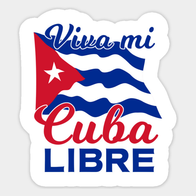 Viva Mi Cuba Libre Waving Cuban Flag Pride Magnet by creative