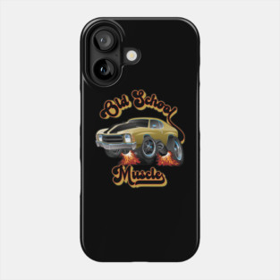 Retro Old School Muscle Car Cartoon Graphic Phone Case