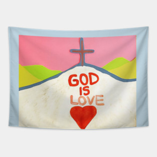 Salvation Mountain Tribute Tapestry