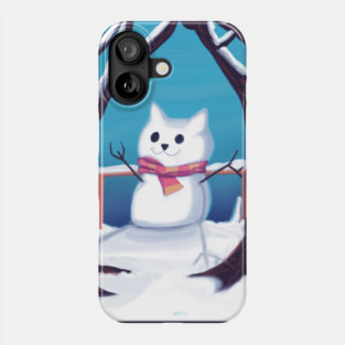 CAT SNOWMAN Phone Case