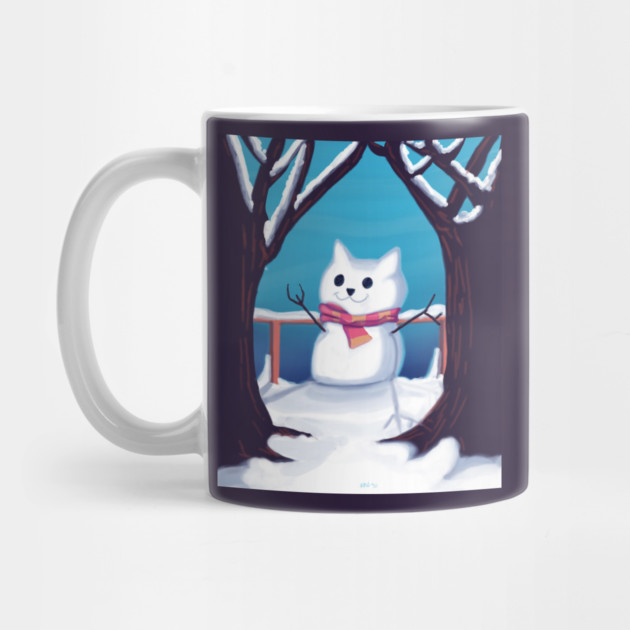 CAT SNOWMAN by droidmonkey