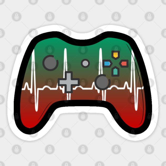 Gamer Heartbeat Sticker by Pixel Threads 