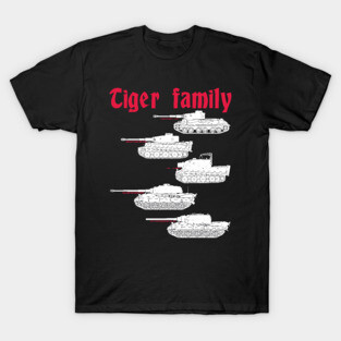 A tank lover will appreciate it! Tiger family T-Shirt