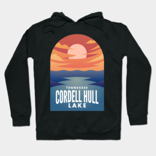 Cordell Hull Lake TN Retro Sunset Hoodie