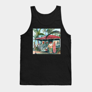 Mele Kalikimaka Santa Tank Top