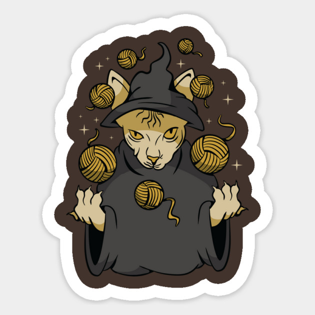 Wizard Cat Sticker by Cosmo Gazoo