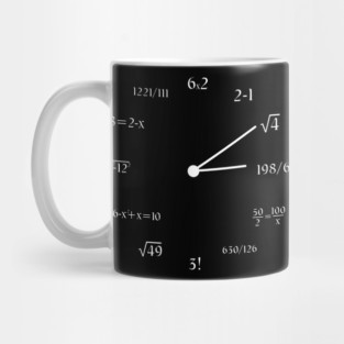 Math Clock Funny Mathematics Clock Math Meme Mug