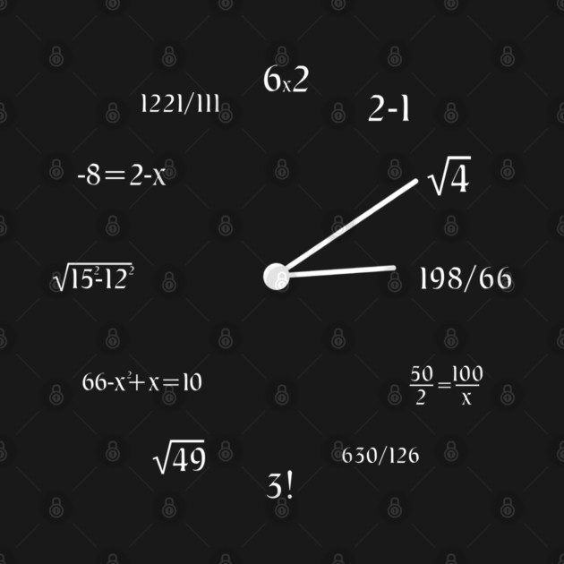 Math Clock Funny Mathematics Clock Math Meme by ShirTomDesigns