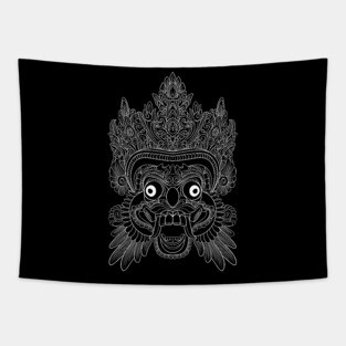Minimalist statue from Indonesia Tapestry