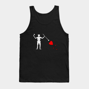 Pirate Flag Captain Blackbeard, Edward Teach Buccaneer Tee Tank Top
