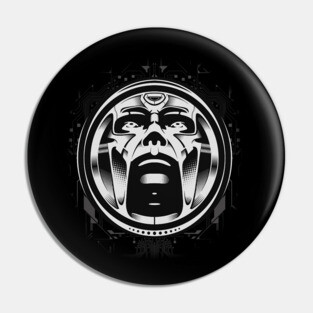 Techno Head Pin
