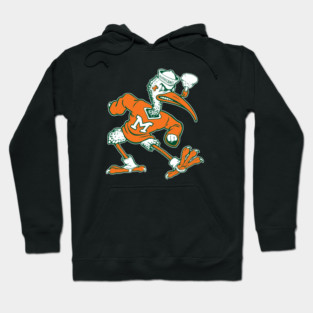 Vintage Sebastian Mascot of Univ. of Miami Mascot Hoodie
