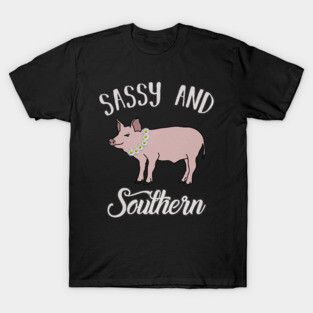 Sassy and Southern Cute Flower Daisy Pig T-Shirt