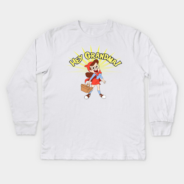 HEY GRANDMA!!!! Kids Long Sleeve T-Shirt by JoTheZette