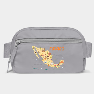 Mexico Illustrated Map Bag