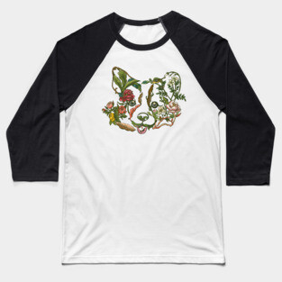 Botanical Corgi Baseball T-Shirt