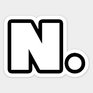 N letter alphabet Sticker