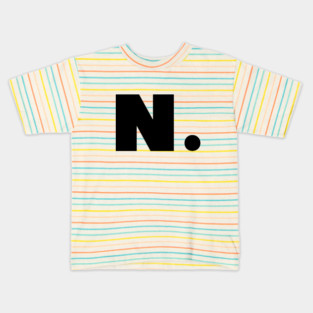 N letter alphabet Kids T-Shirt