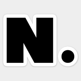 N letter alphabet Sticker