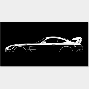 Mercedes-AMG GT Black Series (C190) Silhouette Posters and Art