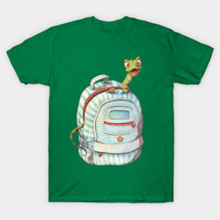 Lizard in Backpack T-Shirt