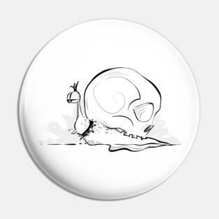 Skull Snail Pin