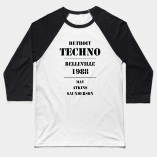 Detroit Techno Belleville 1988 Baseball T-Shirt