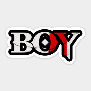 Boy God Of War Inspired Sticker