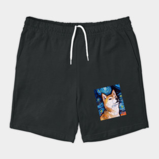 Shiba Inu Night 2 (Portrait) Shorts