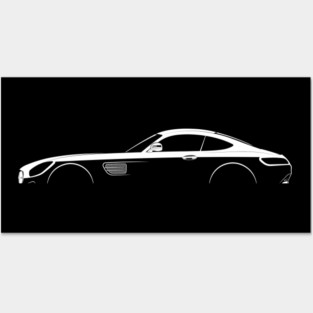 Mercedes-AMG GT S (C190) Silhouette Posters and Art
