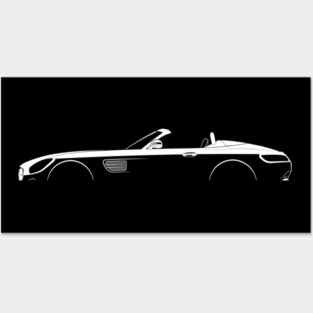 Mercedes-AMG GT S Roadster (R190) Silhouette Posters and Art