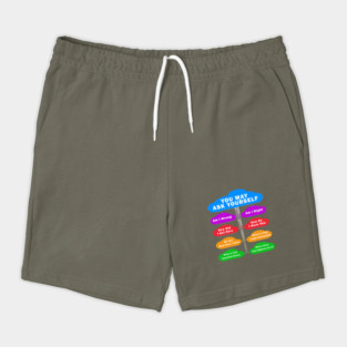 You May Ask Yourself Classic 80's Pop Music Retro Pie Chart Shorts