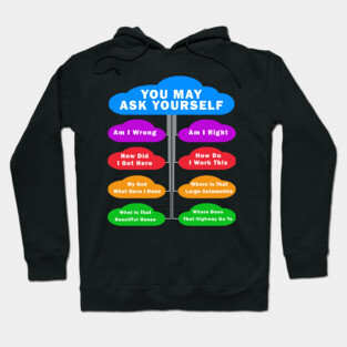 You May Ask Yourself Classic 80's Pop Music Retro Pie Chart Hoodie