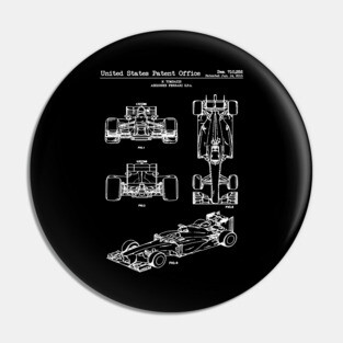 Ferrari Indy Race Car 2013 Patent White Pin