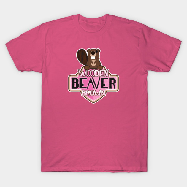 Wooden Beaver Brown T-Shirt by PenIslandBrewing