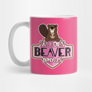 Wooden Beaver Brown Mug