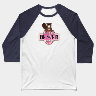 Wooden Beaver Brown Baseball T-Shirt